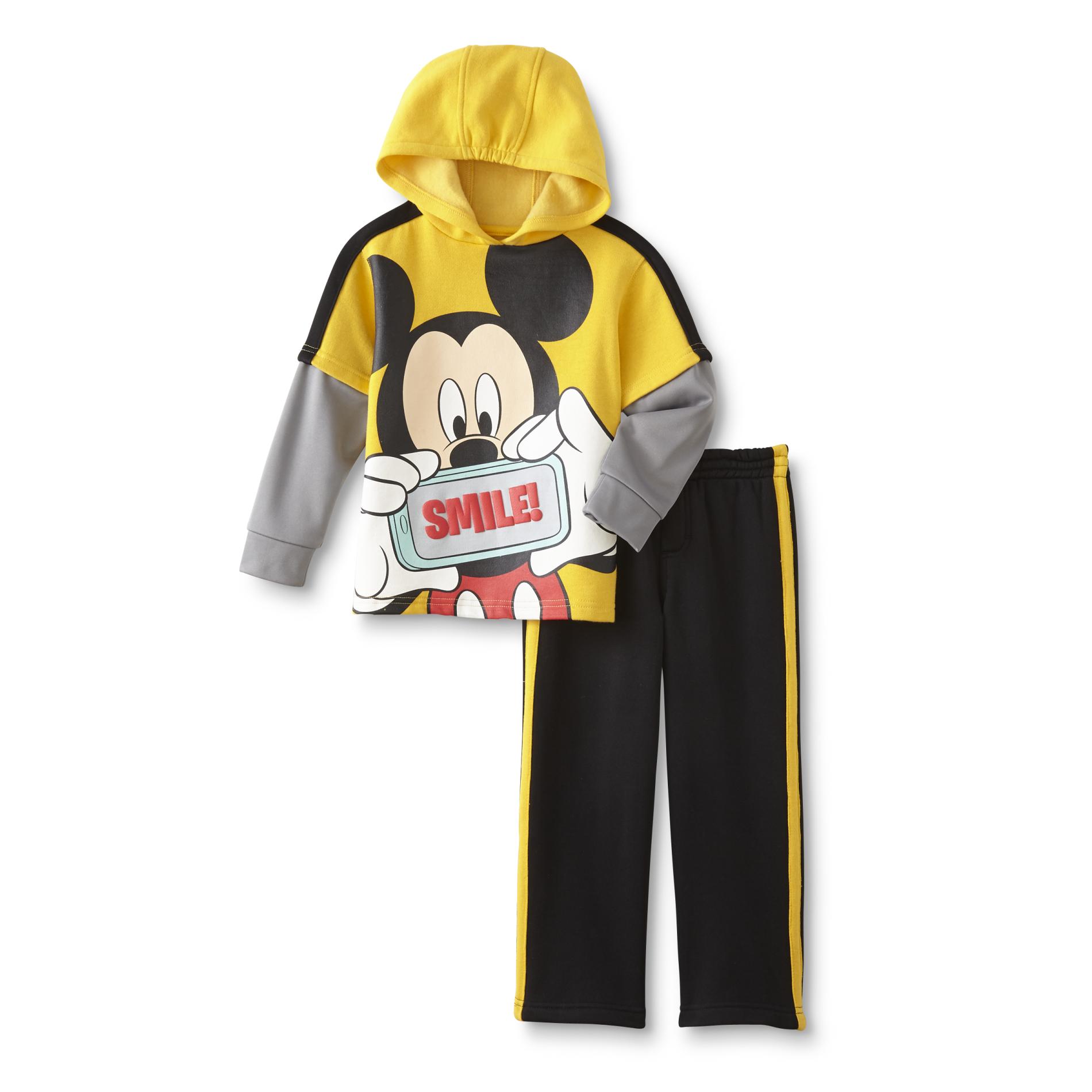 Disney Mickey Mouse Infant & Toddler Boy's Hoodie & Pants - Smile