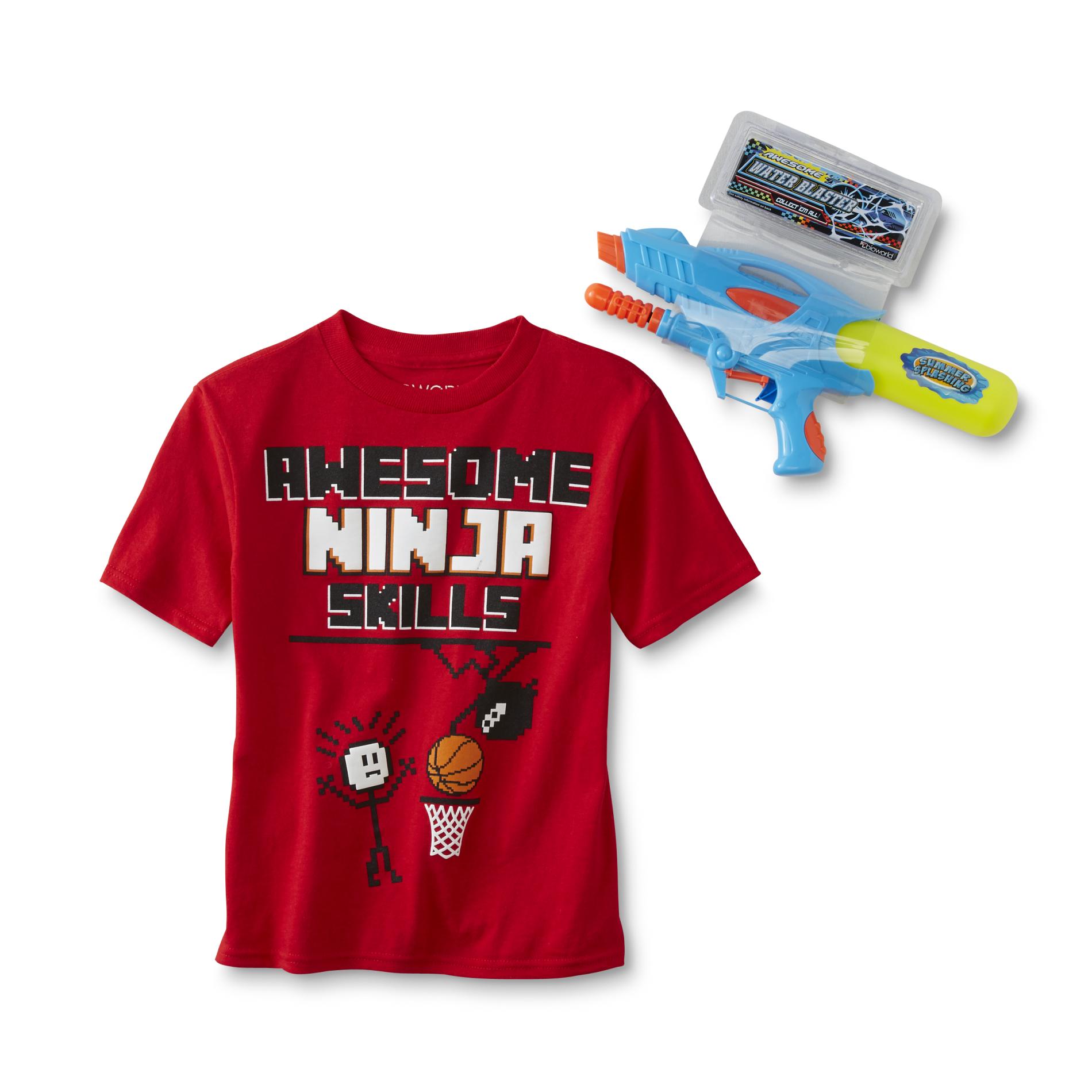 Boys' Graphic T-Shirt & Toy - Ninja Basketball