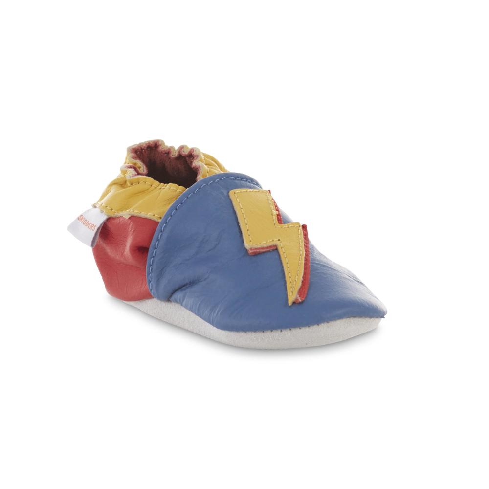 Skidders Baby Boy's Red/White/Blue Leather Crib Shoe