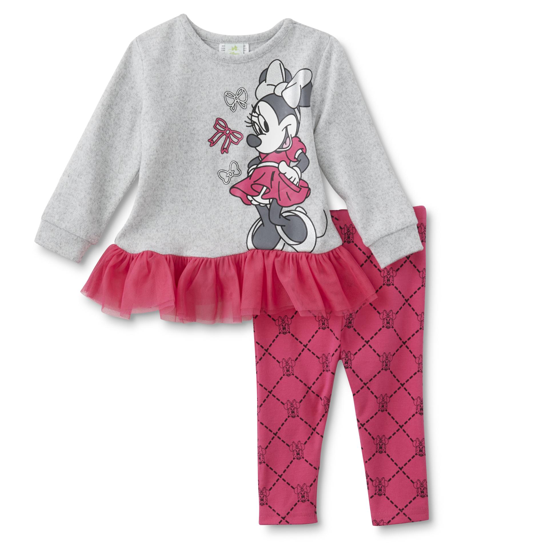 Disney Minnie Mouse Newborn & Infant Girls' Tunic Sweater & Leggings
