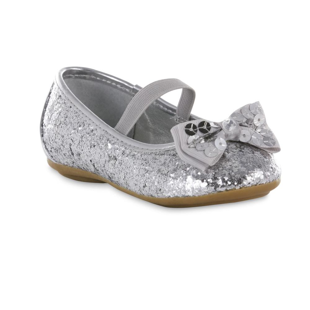 Sparkle & Tux Toddler Girls' Becca Silver Mary Jane Shoe