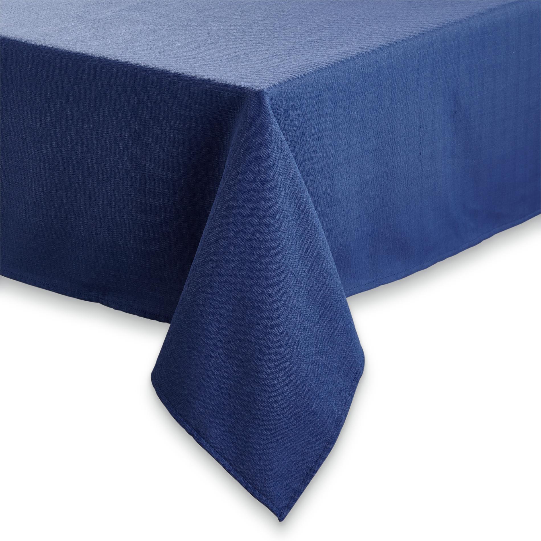 Essential Home Jetta Tablecloth, Size: 52 in. x 70 in., Dark Blue Essential Home Jetta Tablecloth, Size: 52 in. x 70 in., Dark Blue