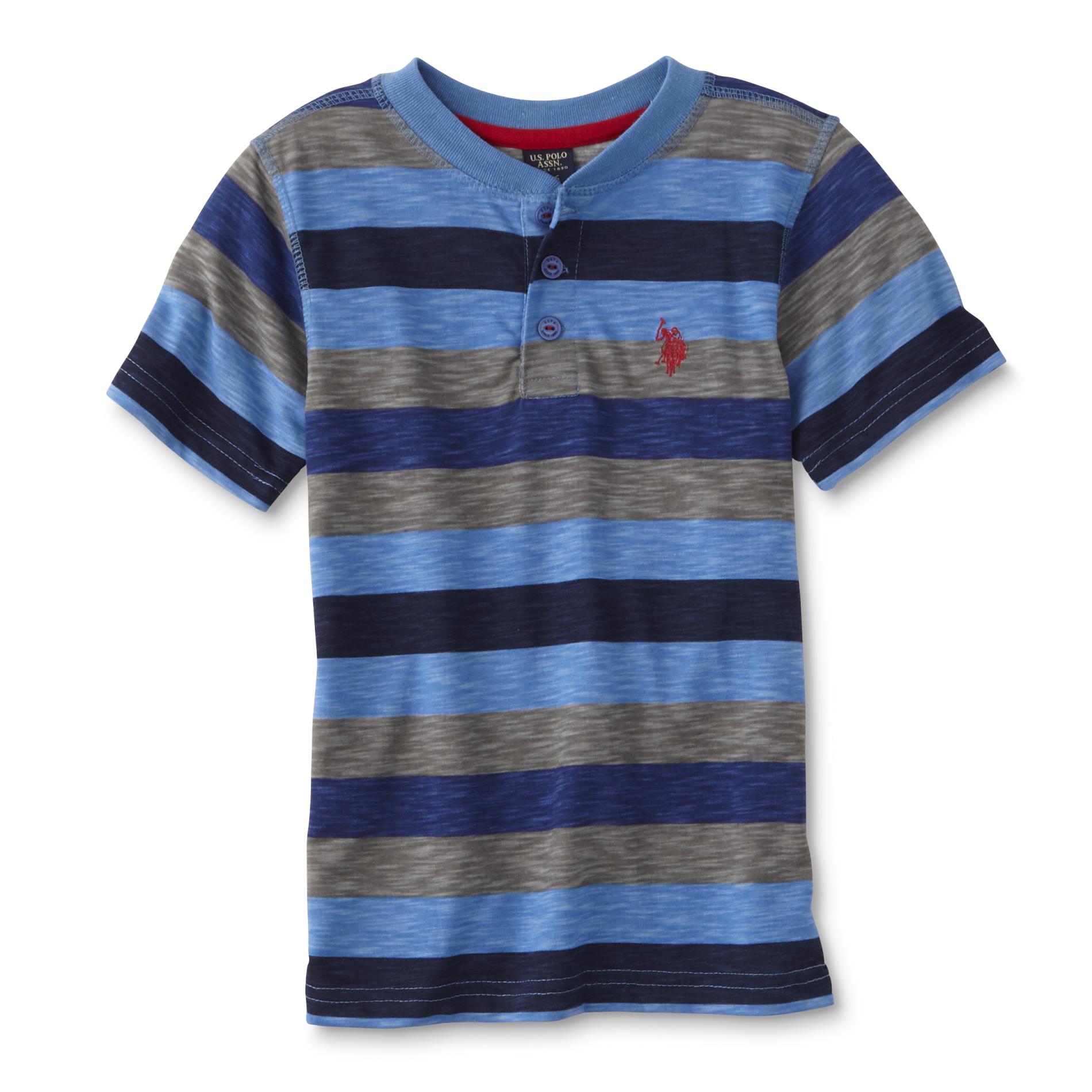 U.S. Polo Assn. Boys' Henley Shirt - Striped