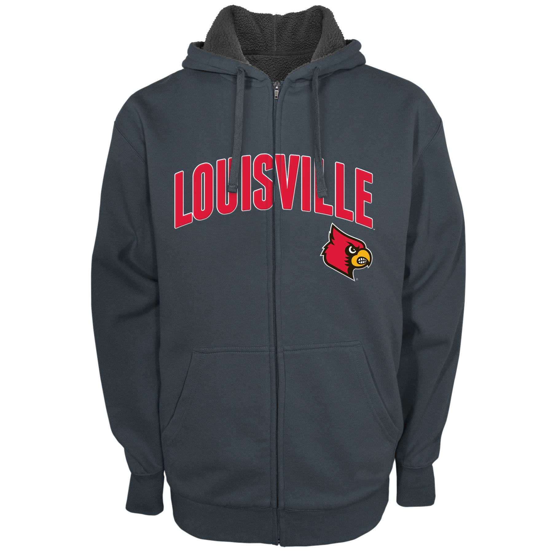 NCAA Men's Lined Hoodie Jacket - University of Louisville Cardinals