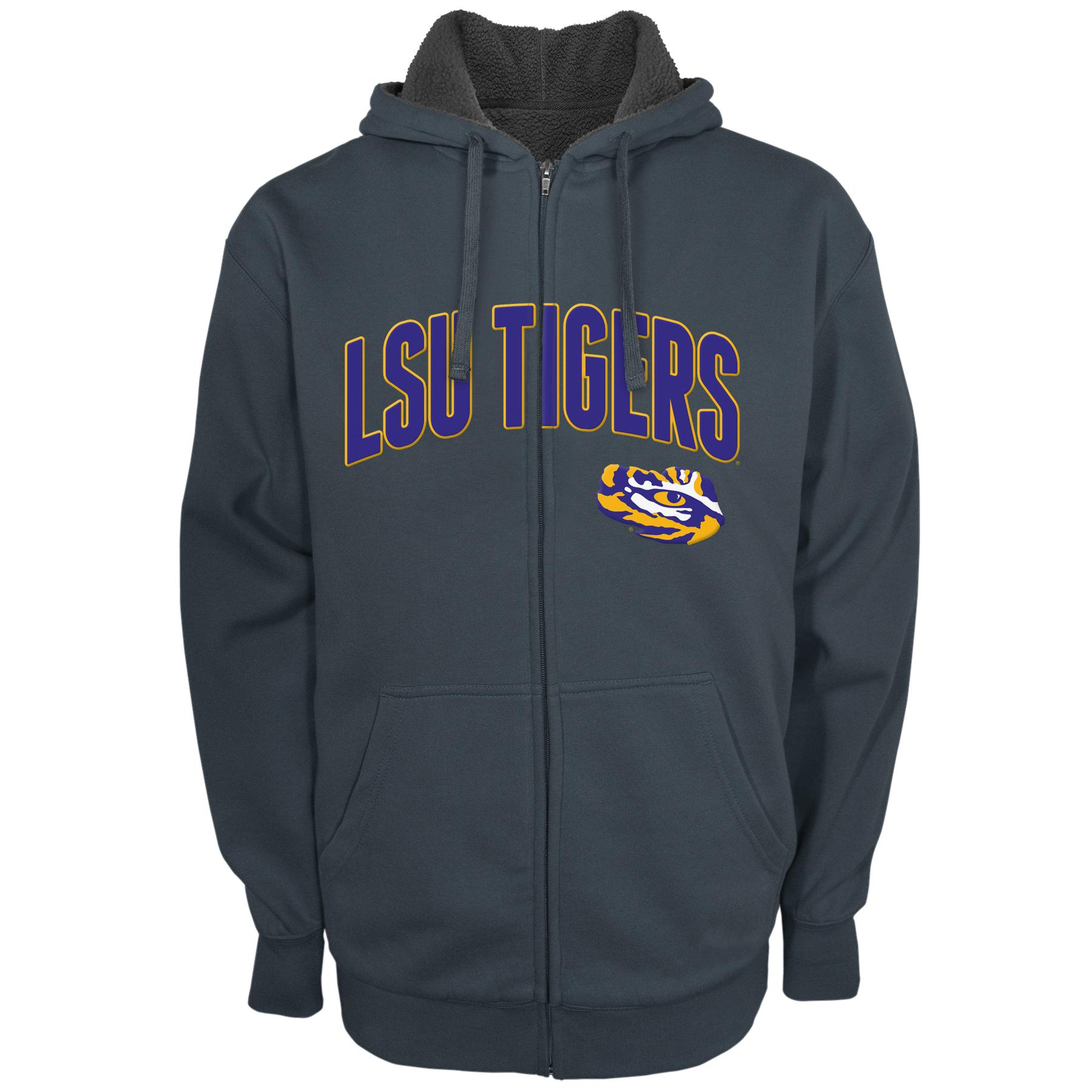 NCAA Men's Lined Hoodie Jacket - Louisiana State University Tigers
