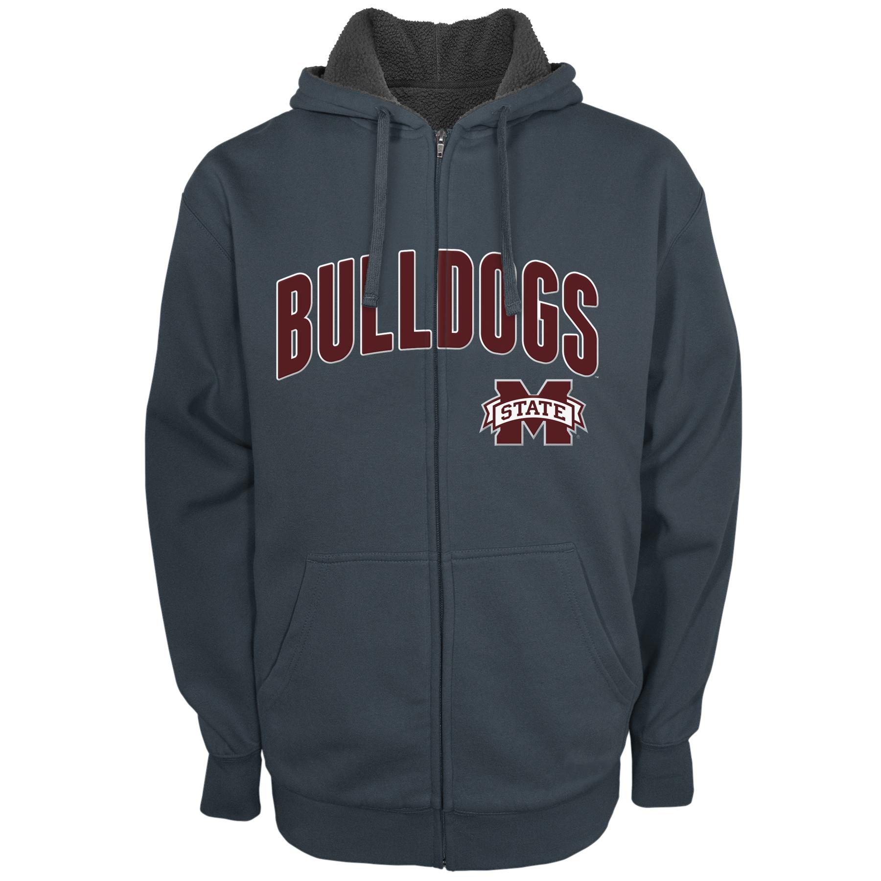 NCAA Men's Lined Hoodie Jacket - Mississippi State University Bulldogs