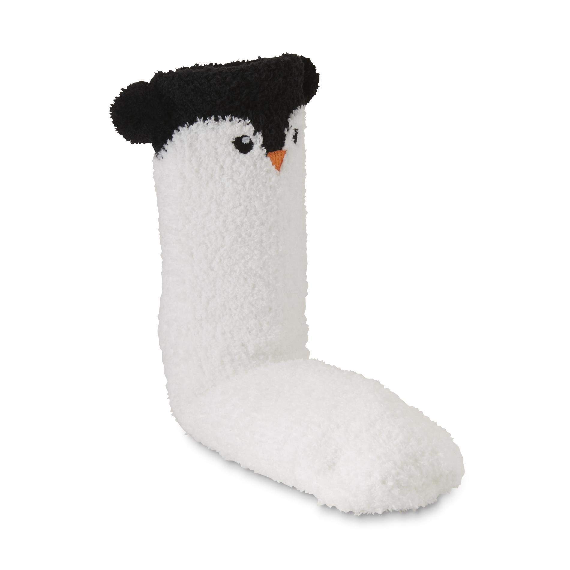 Joe Boxer Women's Plush Slipper Socks - Penguin