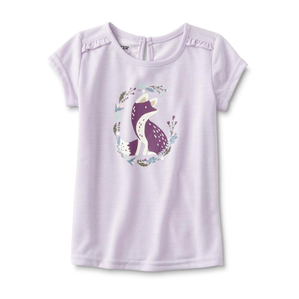 Joe Boxer Infant & Toddler Girls' Pajama T-Shirt & Pants - Floral & Fox