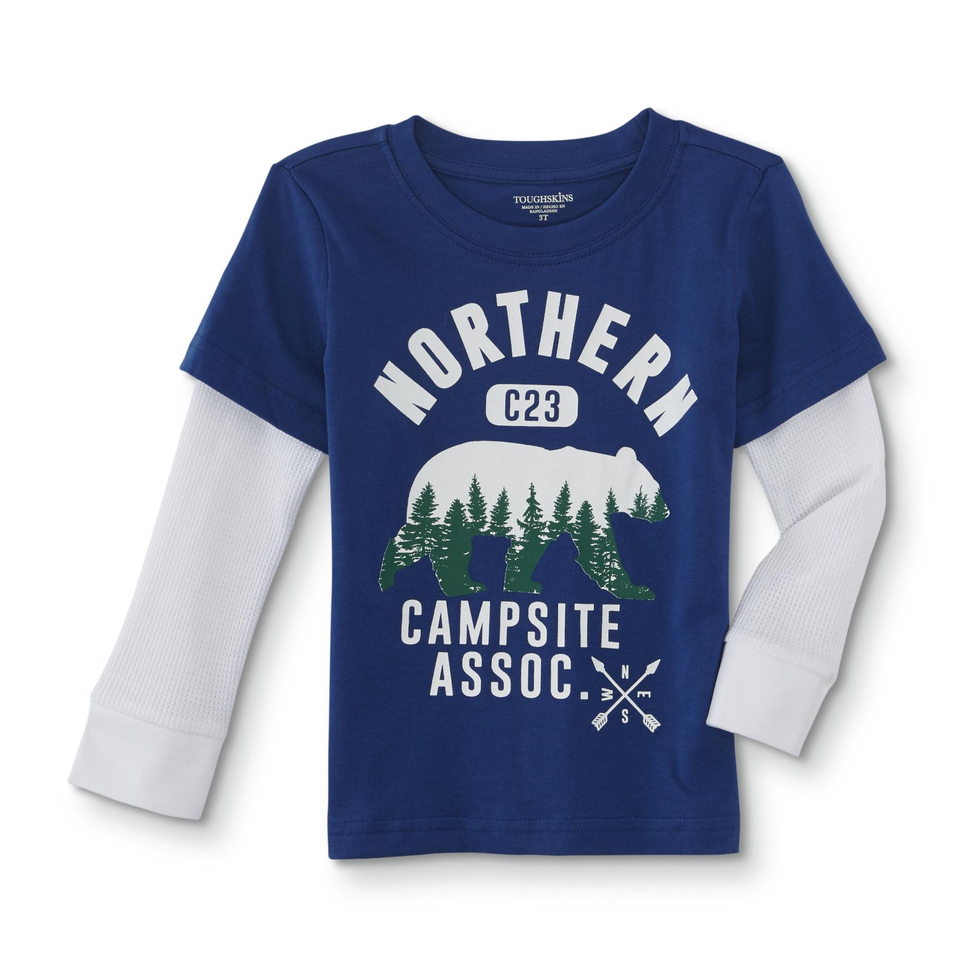 Toughskins Infant & Toddler Boys' Layered-Look Shirt -  Bear/Northern Campsite Assoc.