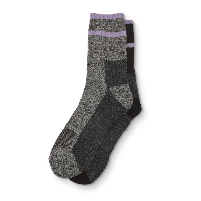 Activpeak Women S 2 Pairs Hiking Crew Socks Marled