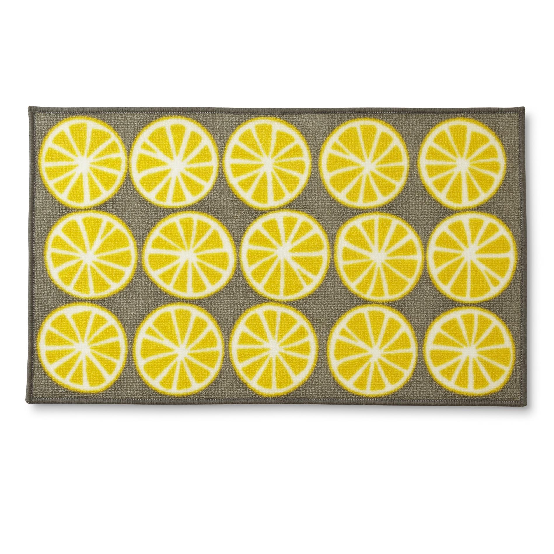 Allure Rectangular Kitchen Rug Lemons Shop Your Way Online