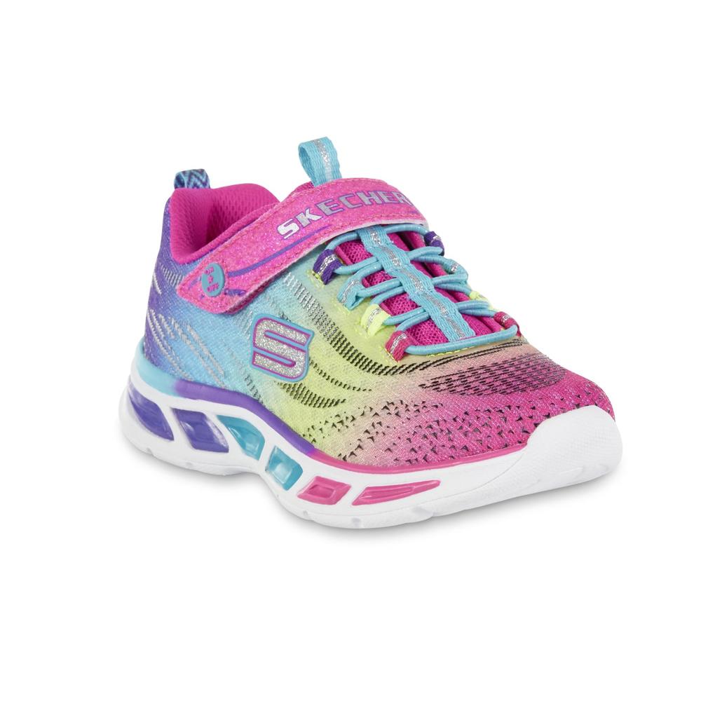 Skechers Girls' Lite Beams Multicolor Light-Up Sneaker