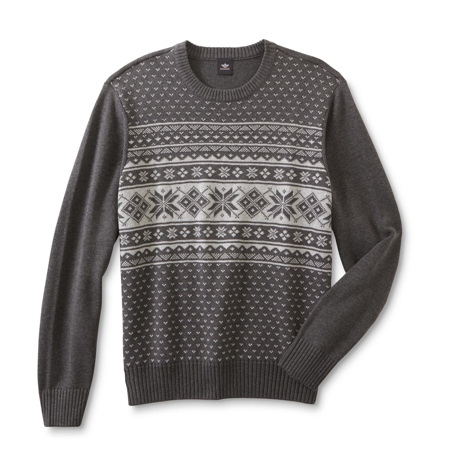Dockers Men's Christmas Sweater - Snowflakes