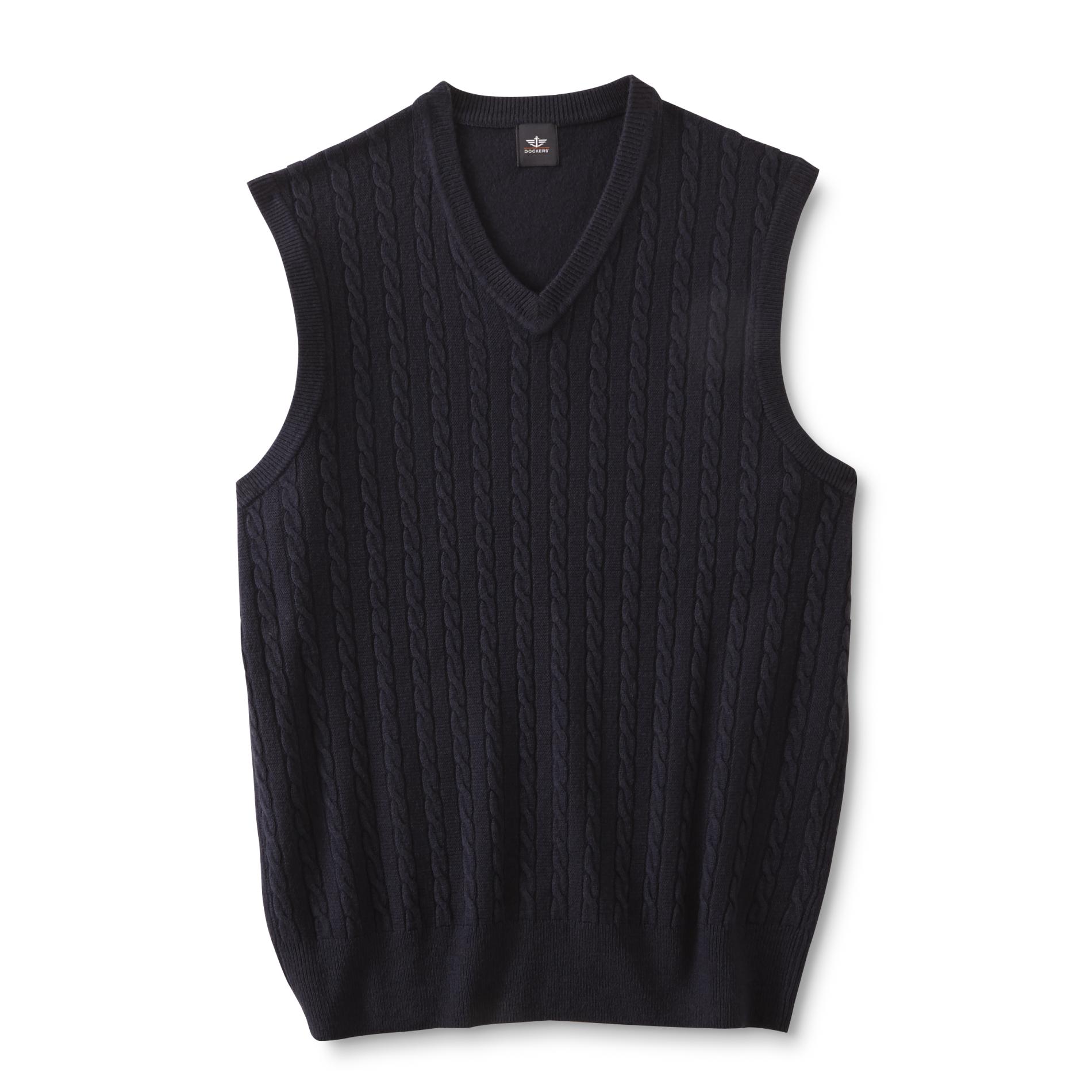 Dockers Men's Cable Knit Sweater Vest