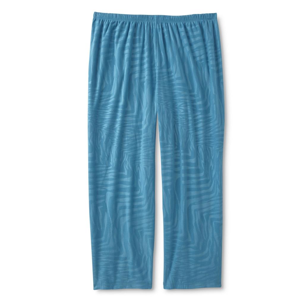Covington Women's Plus Pajama Shirt & Pants - Zebra Print