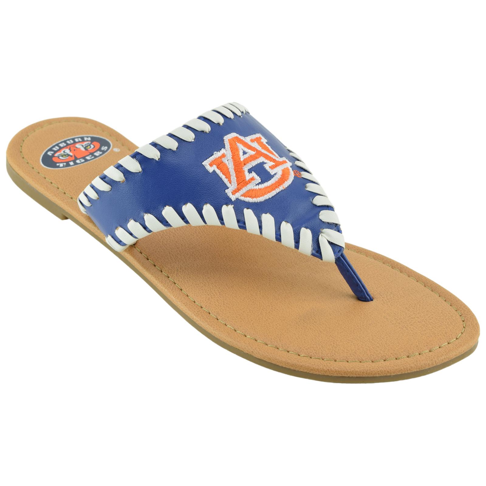 NCAA Women's Auburn University Tigers Blue/Orange Sandal
