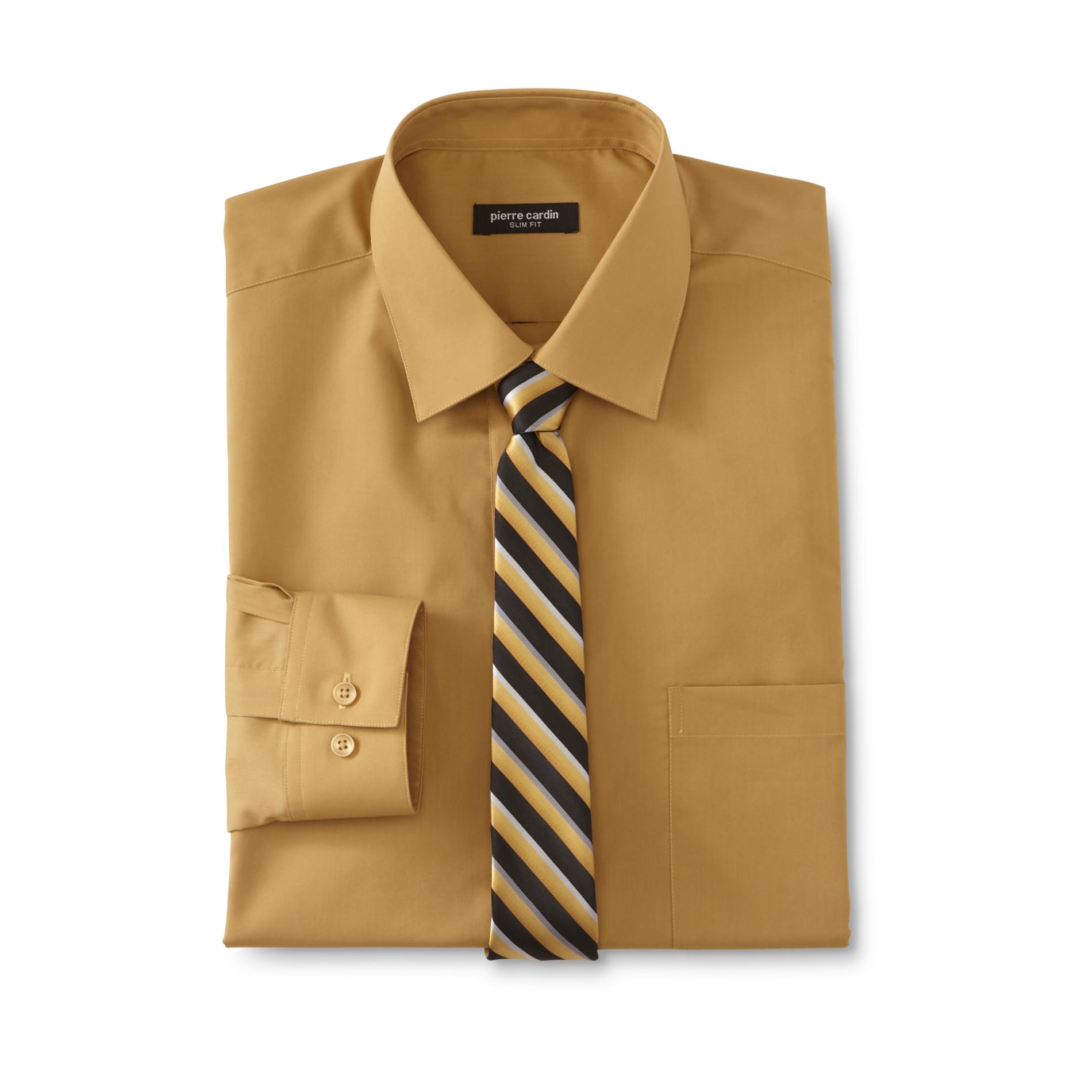 Pierre Cardin Men's Dress Shirt & Necktie - Striped