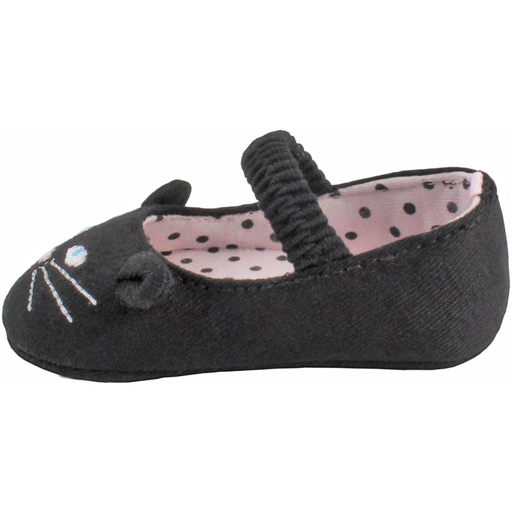 Little Wonders Baby Girls' Cat Black Mary Jane Shoe