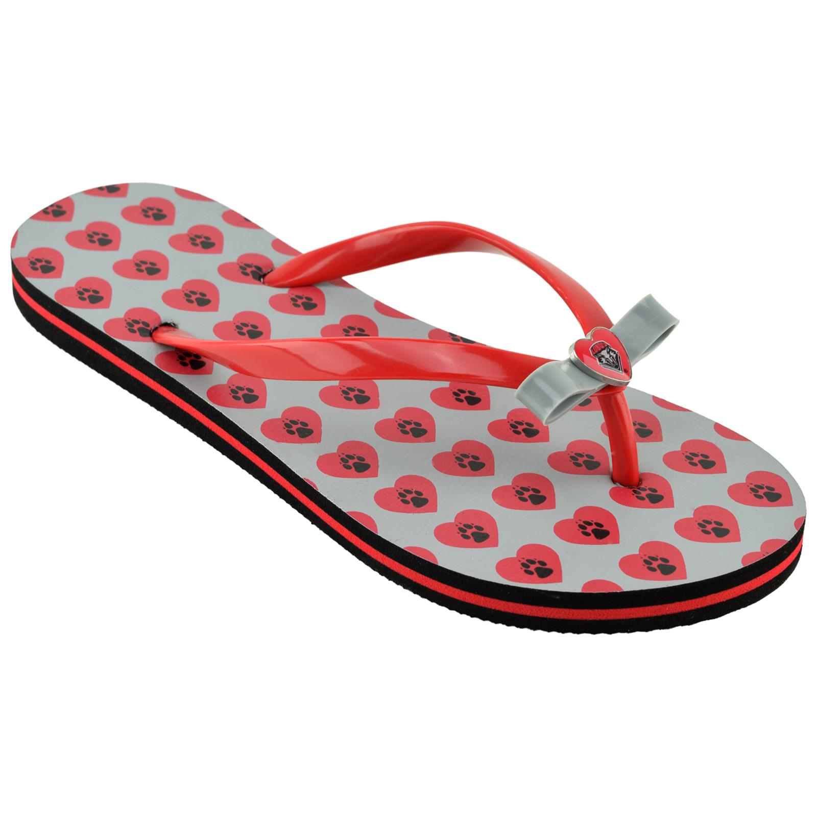 NCAA Women's University of New Mexico Lobos Silver/Red Flip-Flop