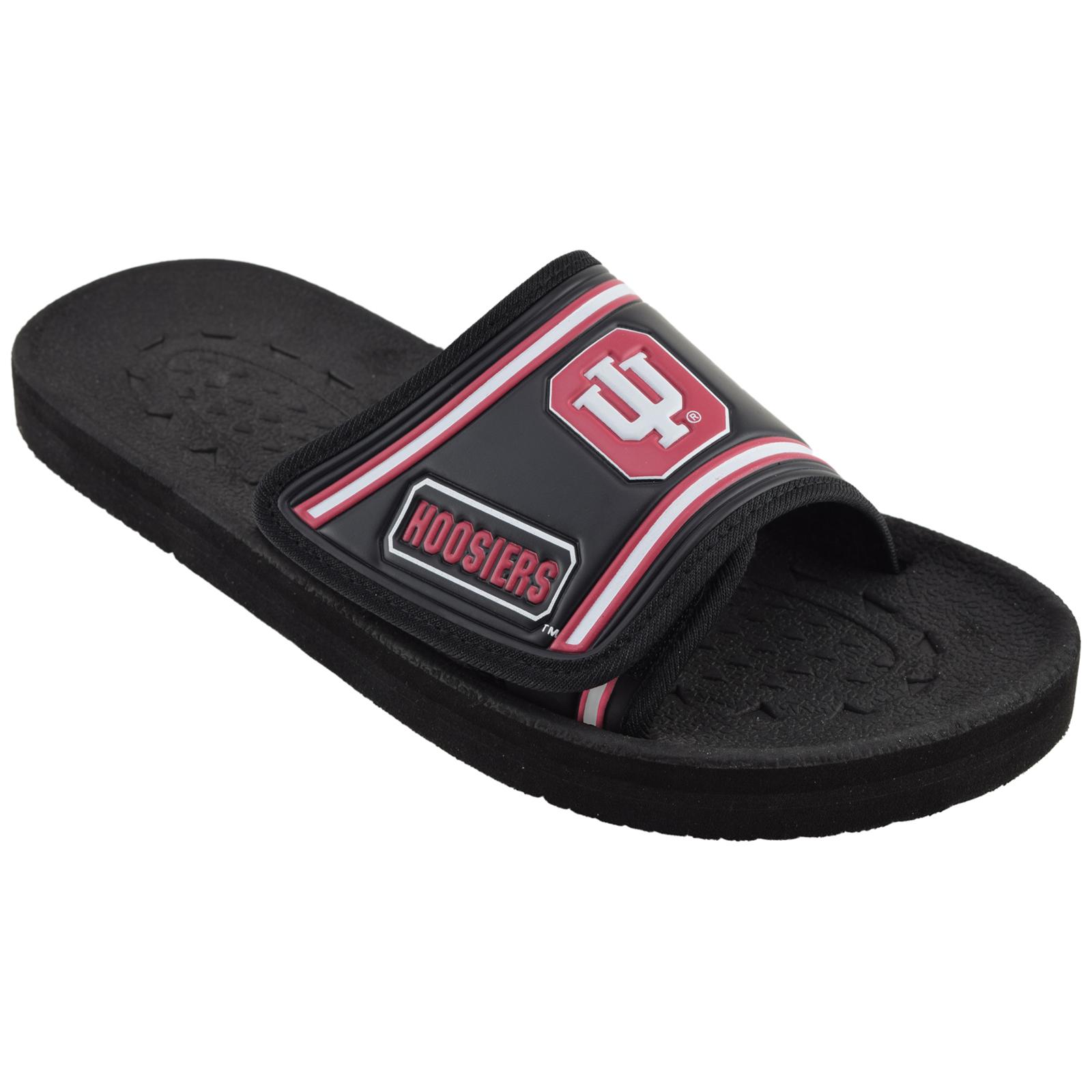 NCAA Men's Indiana University Hoosiers Black/Crimson Slide Sandal