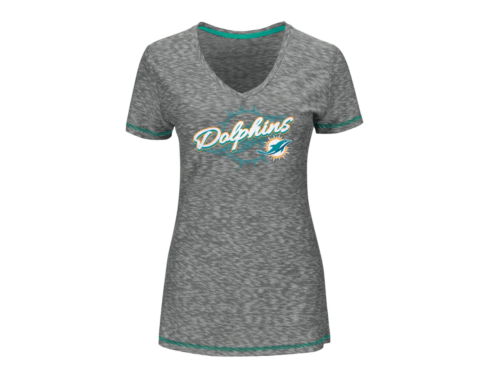 NFL Women's Ribbed Graphic T-Shirt - Miami Dolphins
