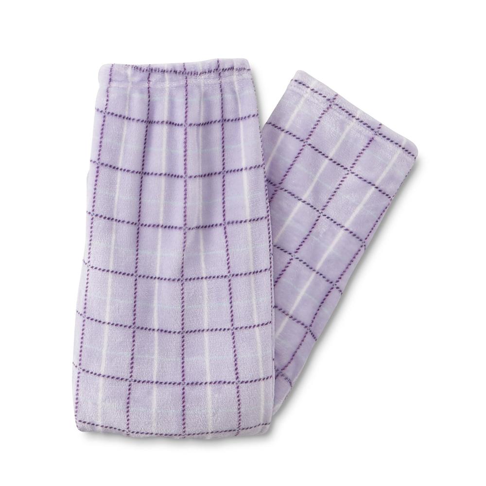 Laura Scott Women's Fleece Pajama Top, Pants & Socks - Plaid