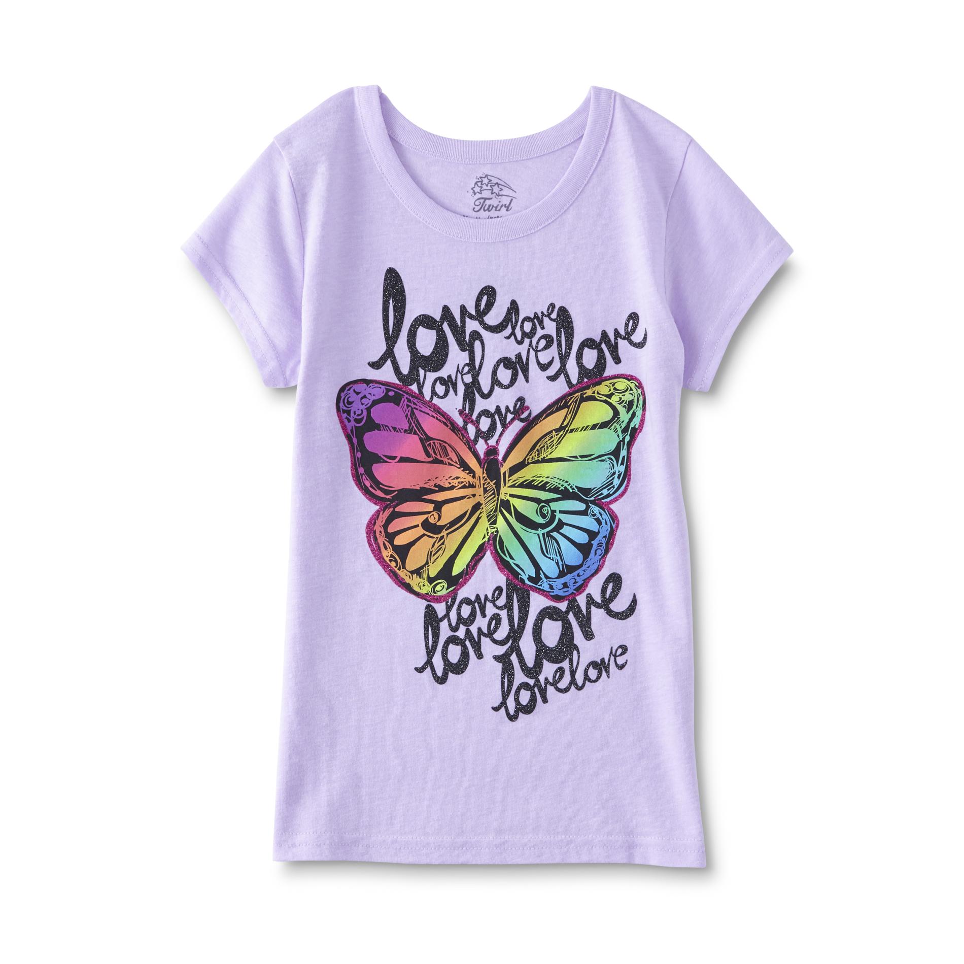 Route 66 Girls' Graphic T-Shirt - Butterfly Love