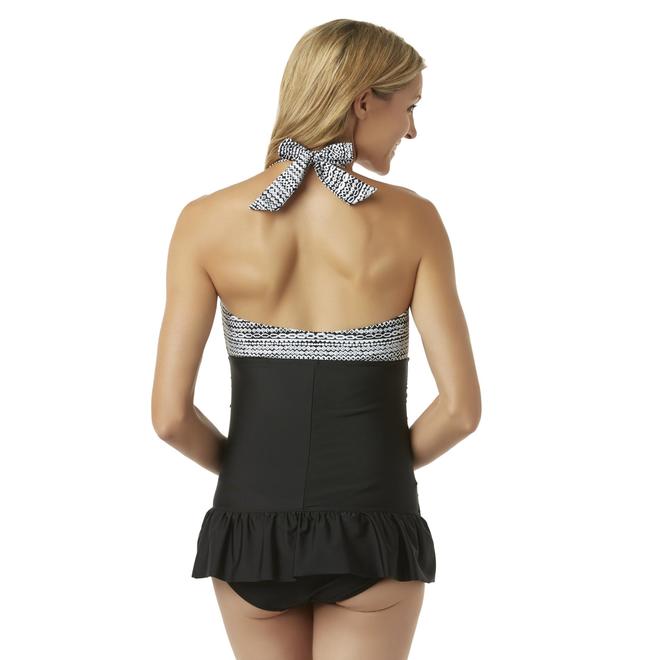 Jaclyn Smith Women's OnePiece Skirted Swimsuit Colorblock