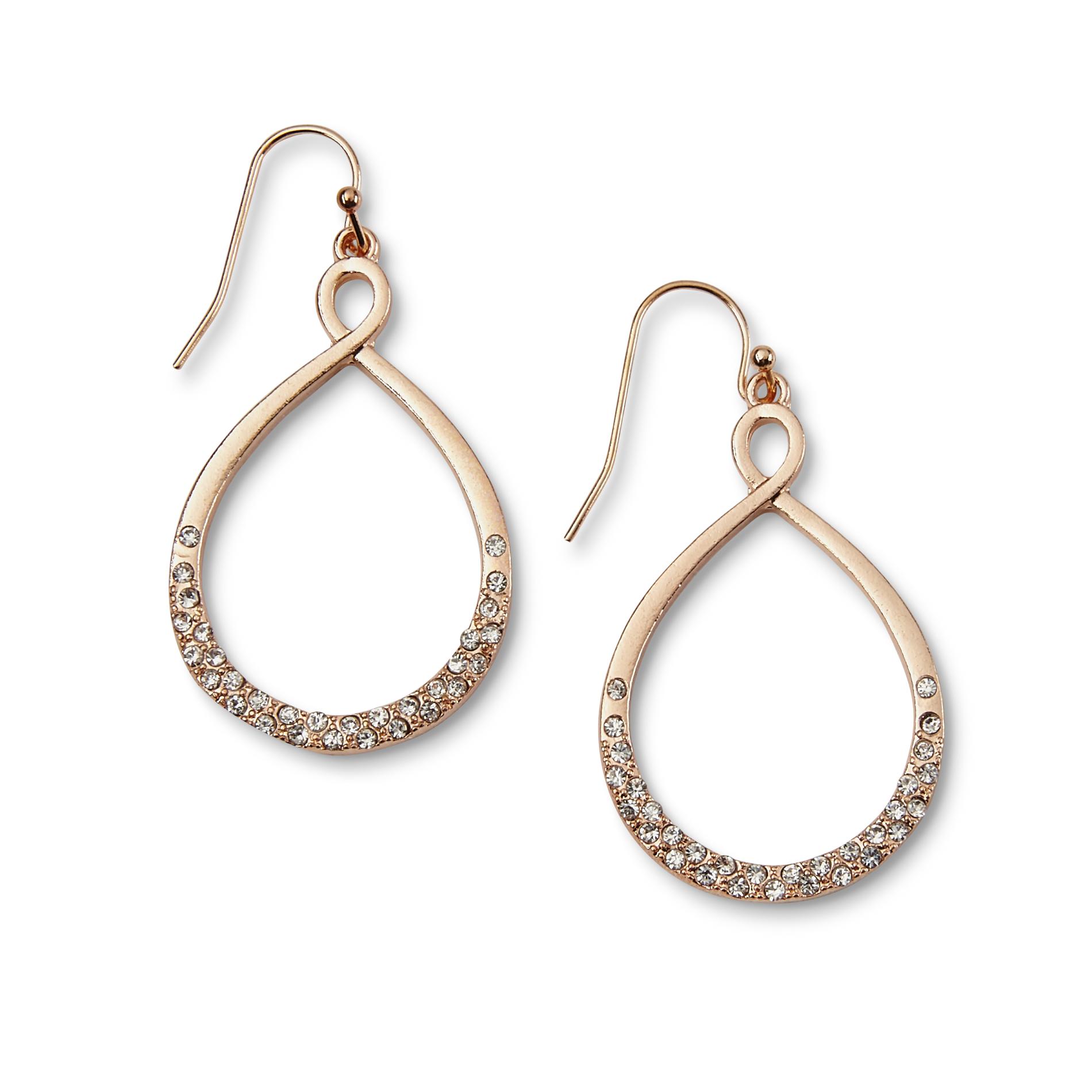 Attention Women's Rose Goldtone Drop Earrings, Pink Attention Women's Rose Goldtone Drop Earrings, Pink