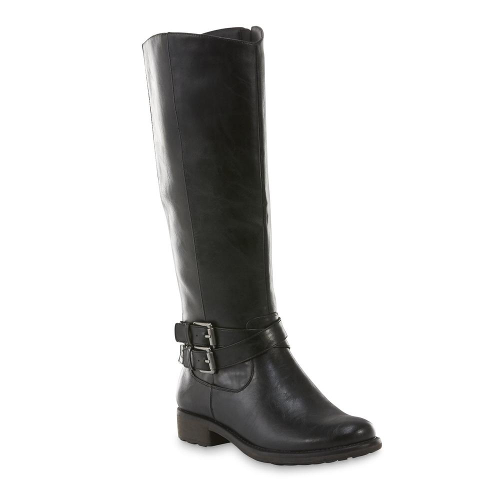 Wear Ever Women's Jenna Riding Boot - Black Wide Widths Avail