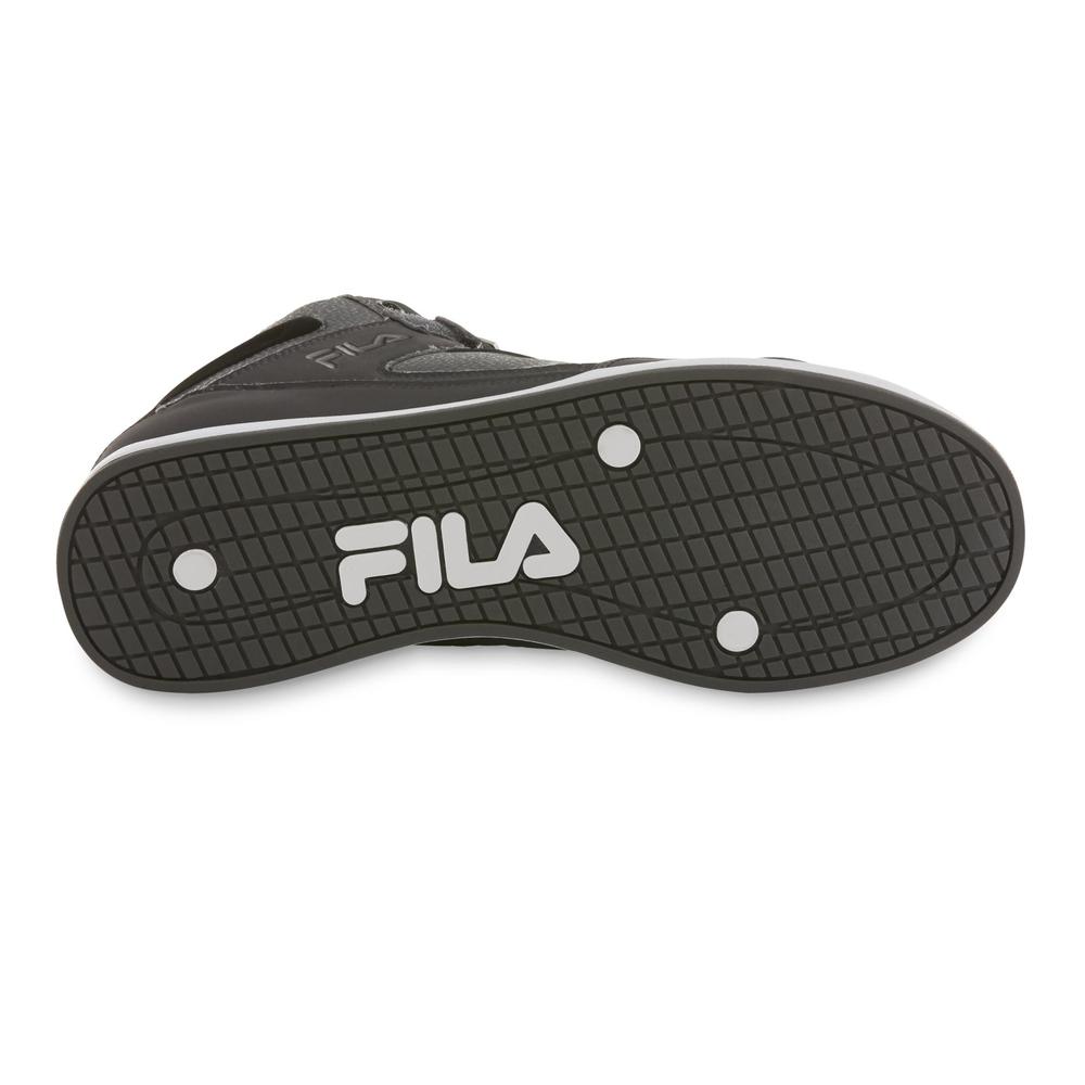 Fila Men's Displace 3 Gray/Black Mid-Top Sneaker
