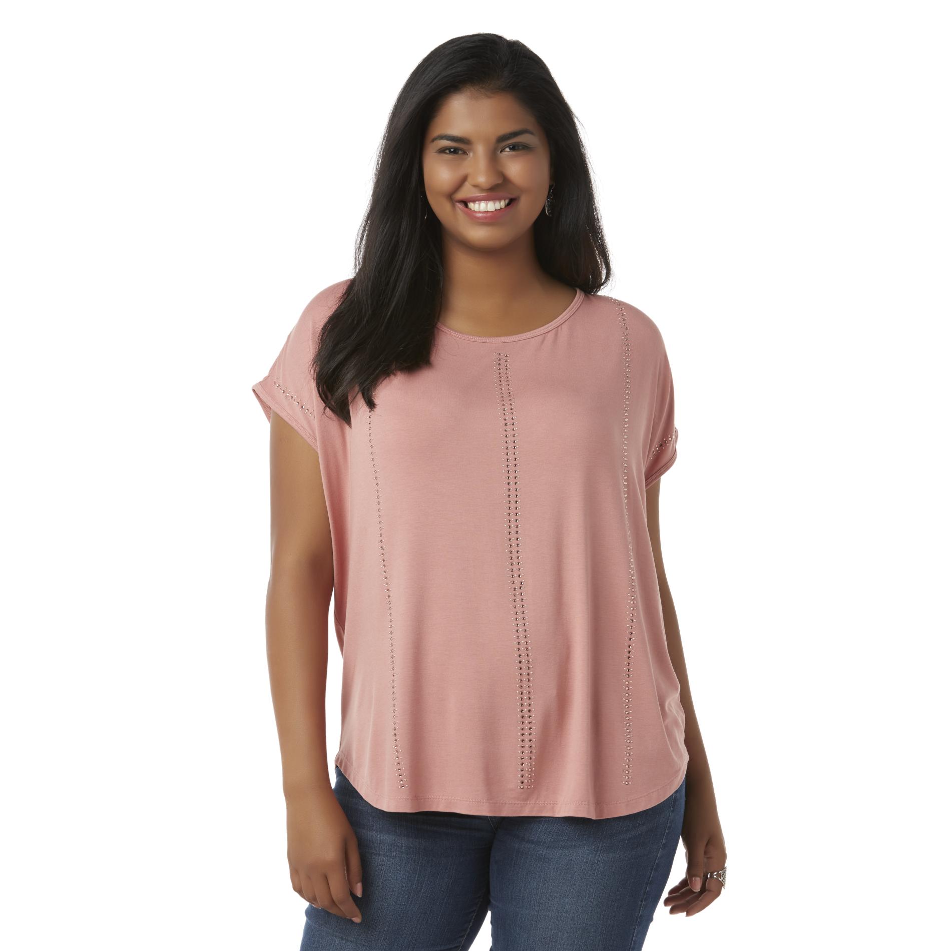 Simply Emma Women's Plus Embellished Top