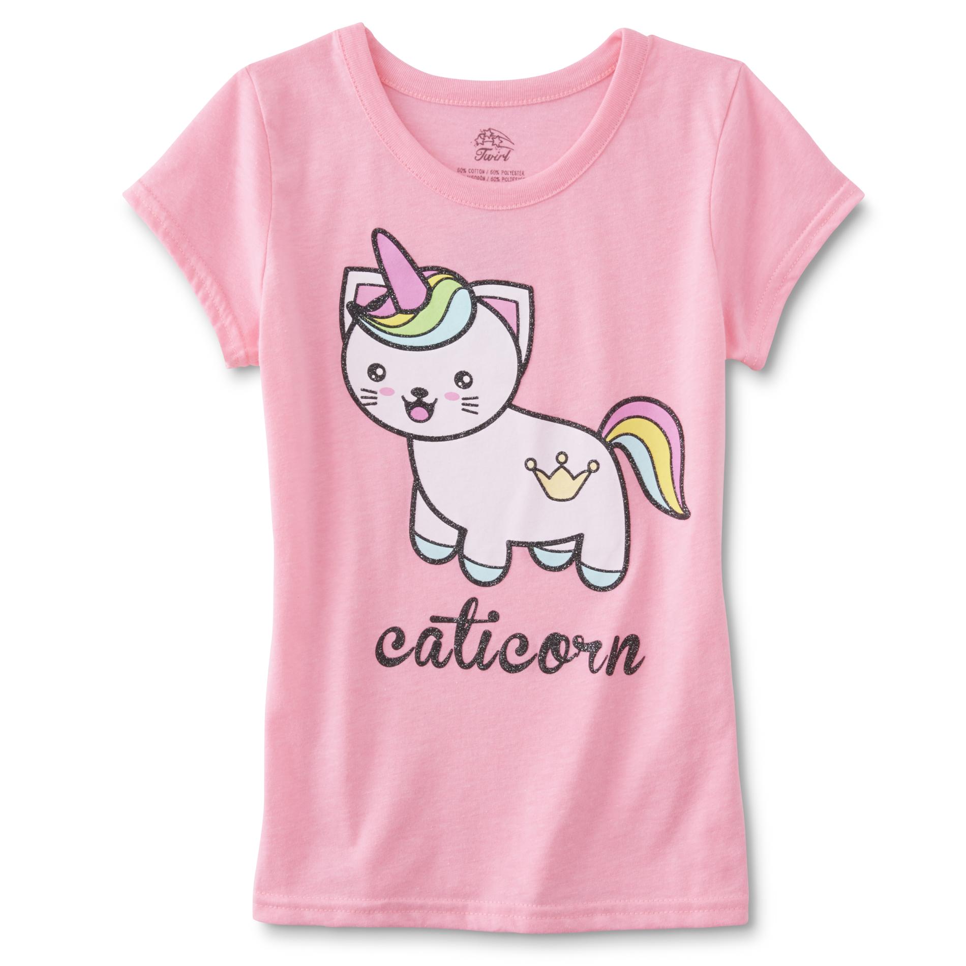 Girls' Graphic T-Shirt - Caticorn