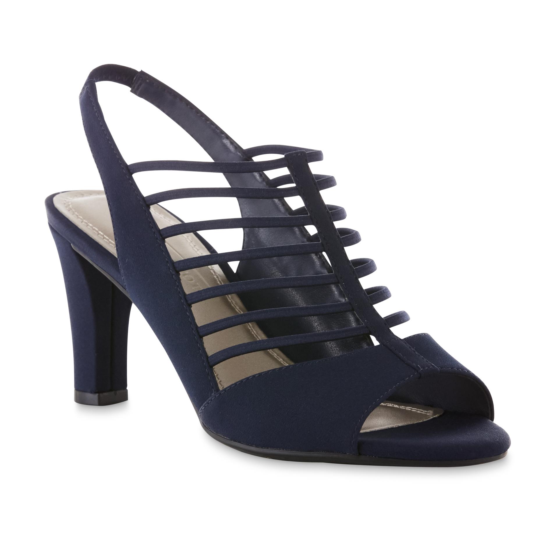 navy blue women's dress sandals