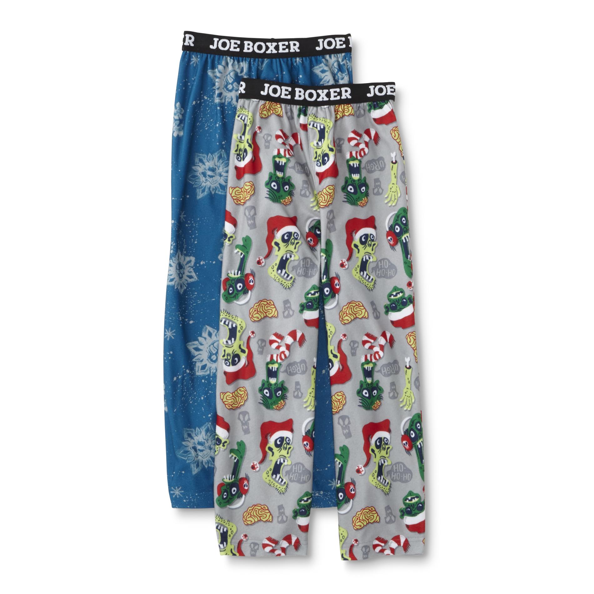 Joe Boxer Boys' 2-Pairs Christmas Pajama Pants - Zombies