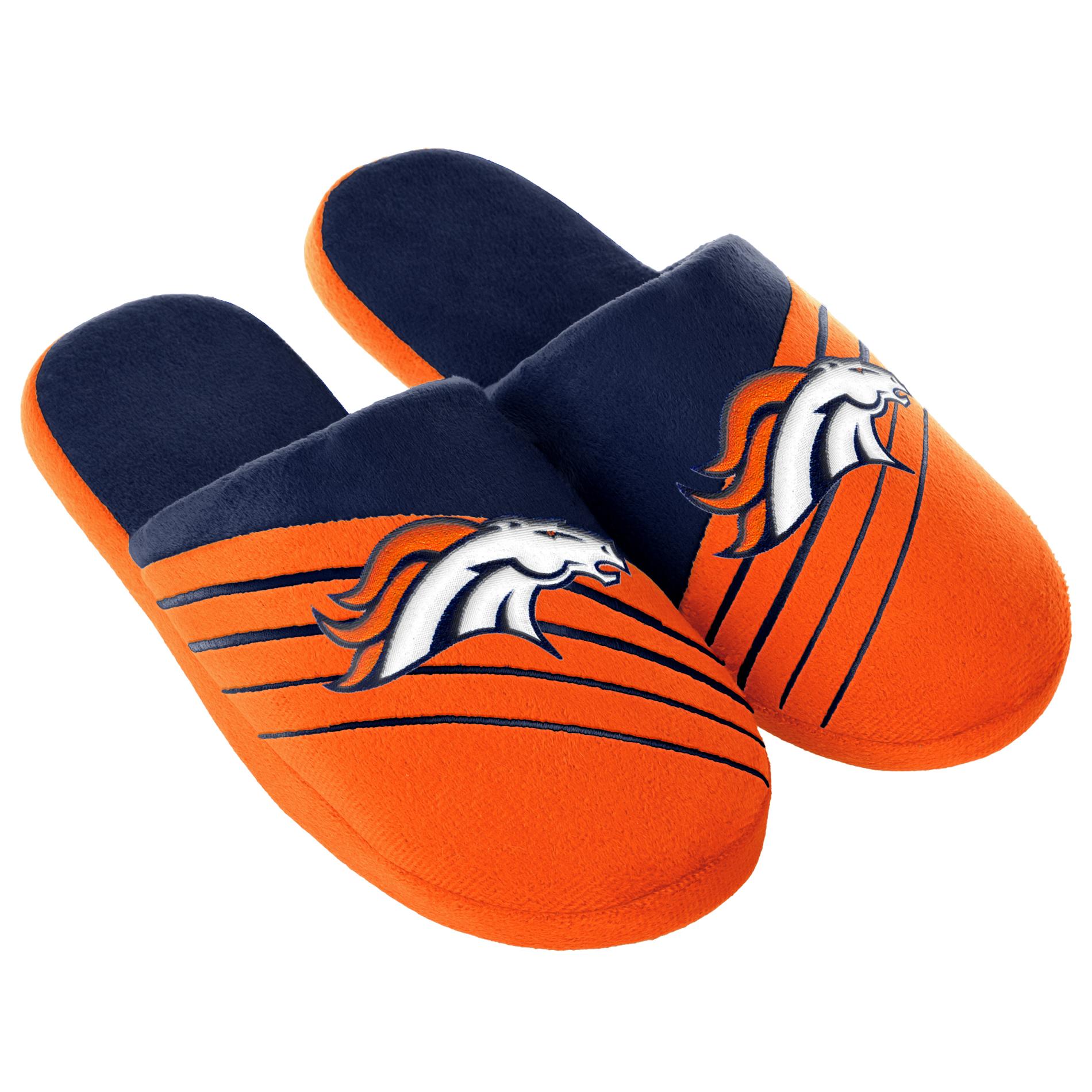 NFL Men's Denver Broncos Orange/Navy Slippers