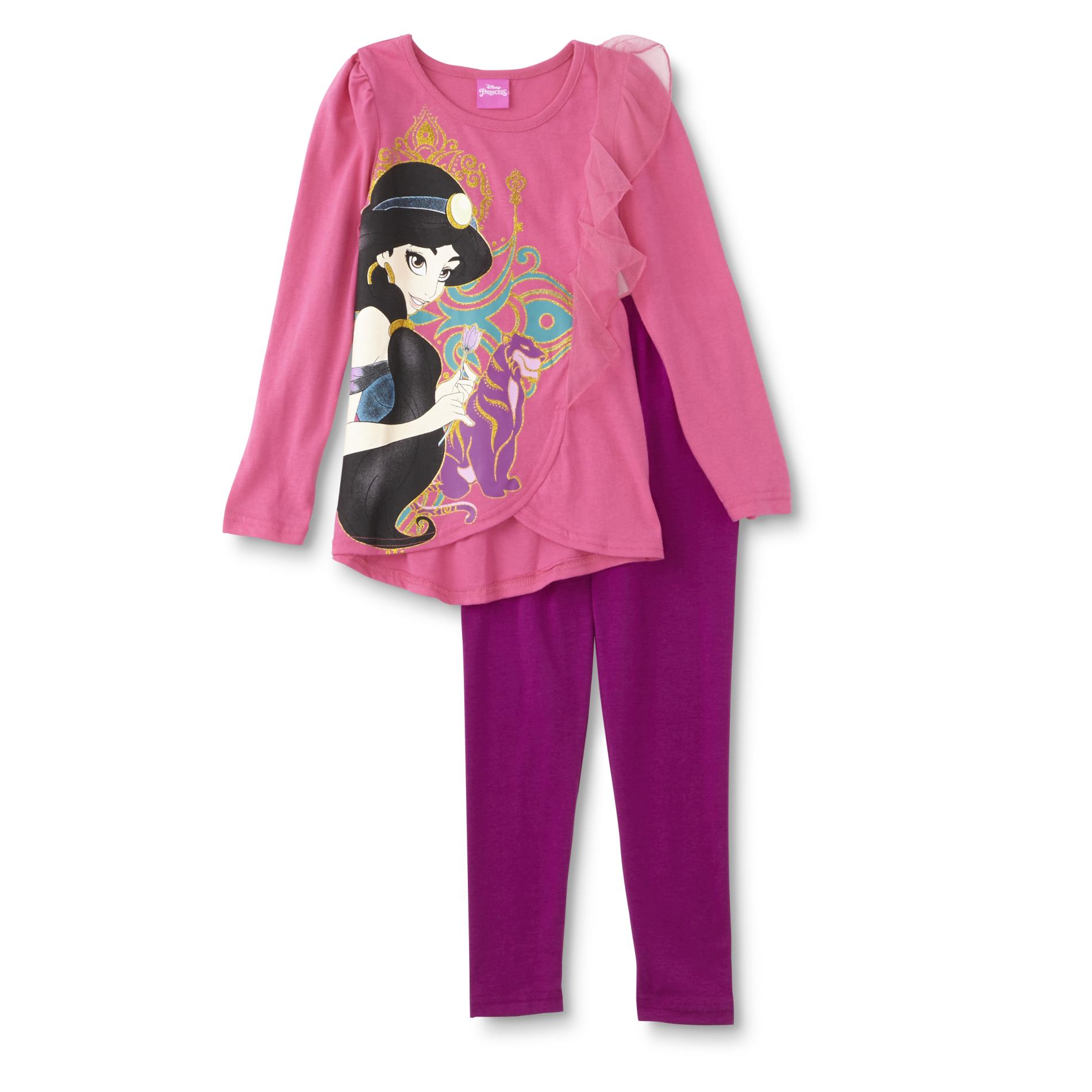 Disney Aladdin Girls' Top & Leggings - Jasmine & Raja