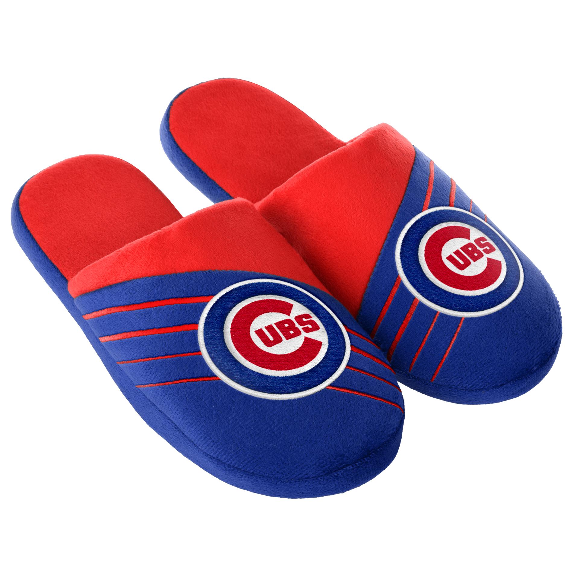 MLB Men's Chicago Cubs Blue/Red Slippers