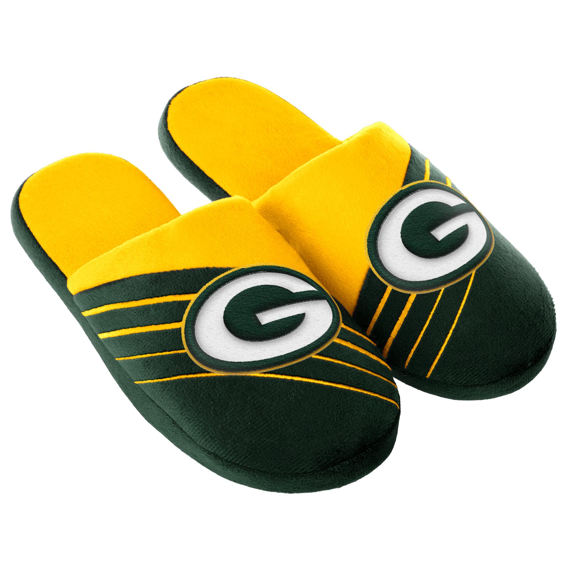 NFL Men's Green Bay Packers Green/Yellow Slippers