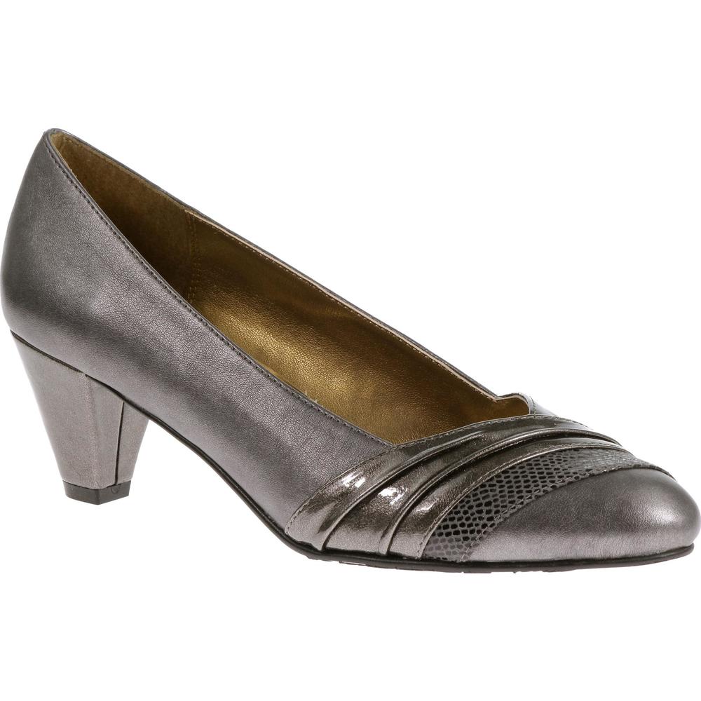 Soft Style by Hush Puppies Women's Danette Gray Dress Pump - Wide Width Available