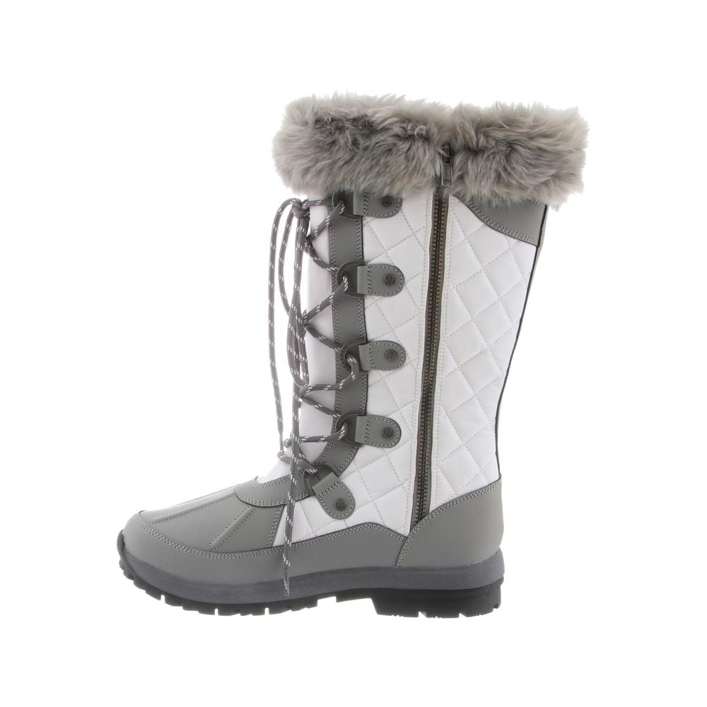BEARPAW Women's Quinevere Gray/White Winter Boot