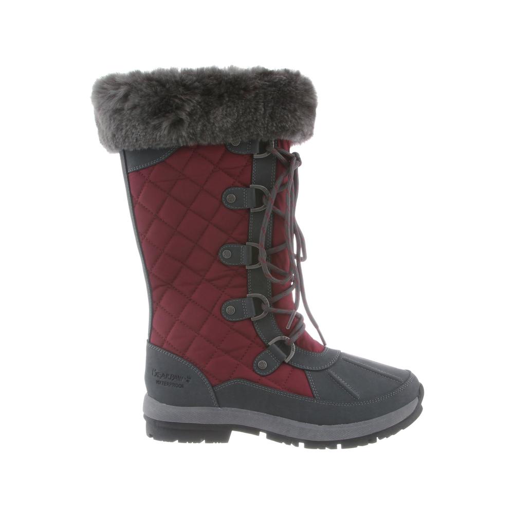 BEARPAW Women's Quinevere Winter/Weather Boot - Gray/Red