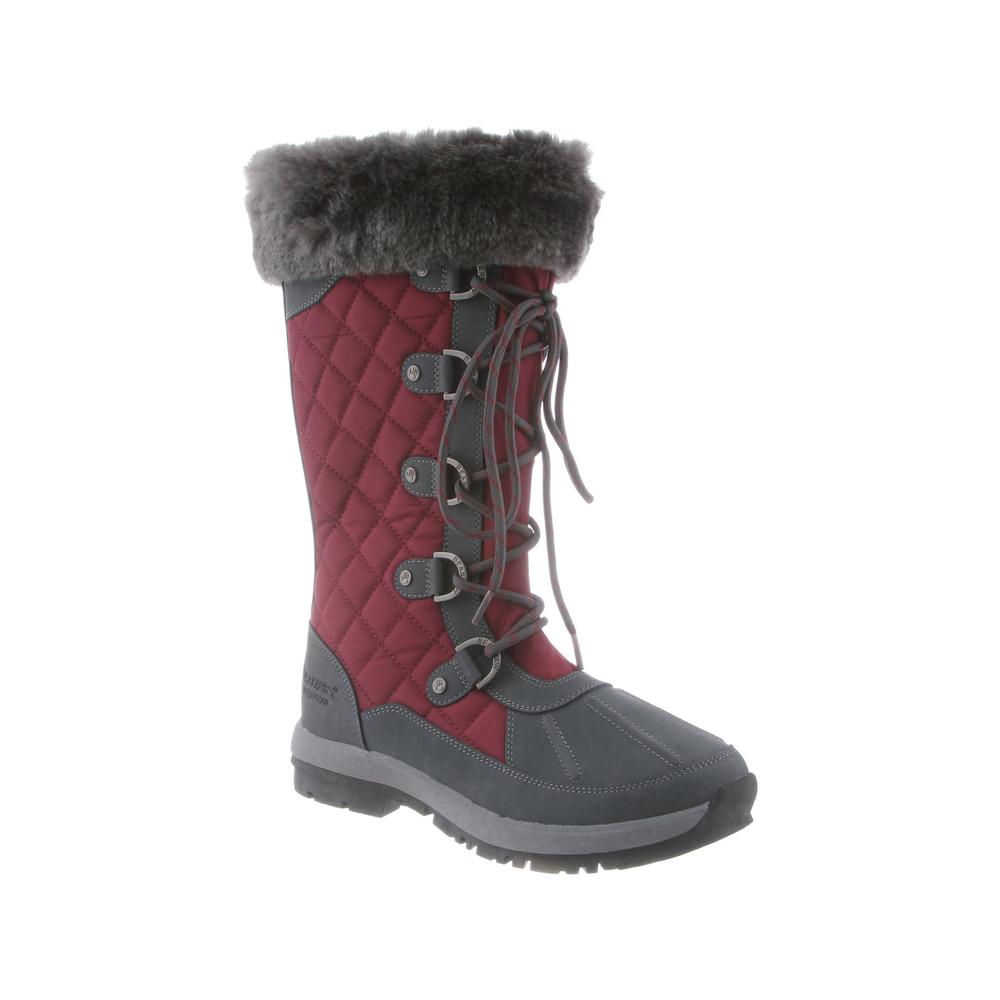 BEARPAW Women's Quinevere Winter/Weather Boot - Gray/Red