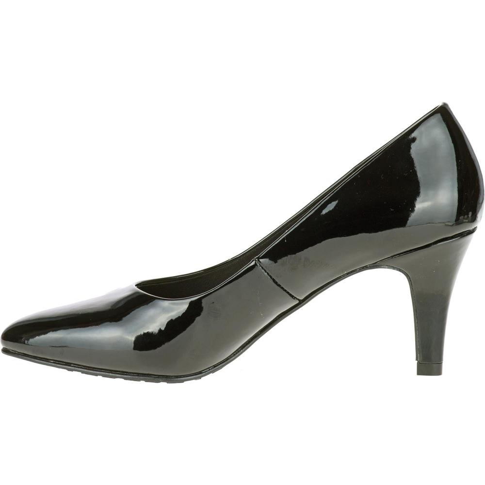 Soft Style by Hush Puppies Women's Black Mid-Heel Pump - Wide Width Available