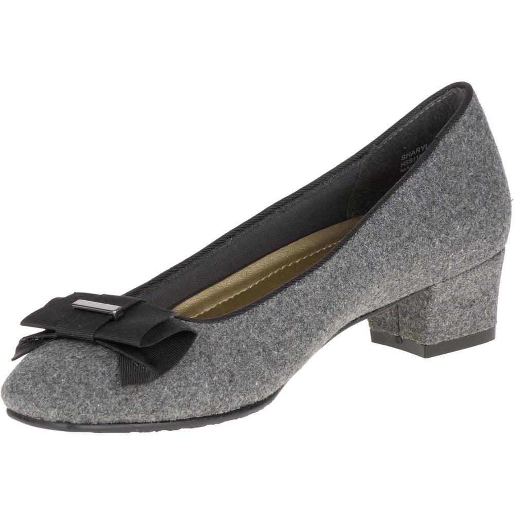 Soft Style by Hush Puppies Women's Sharyl Gray Comfort Pump - Wide Width Available