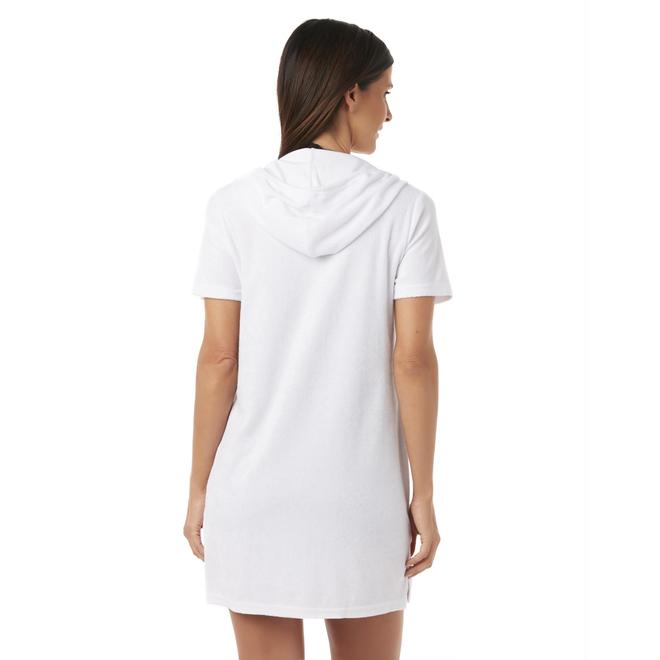 Basic Editions Women's Hooded Swim CoverUp