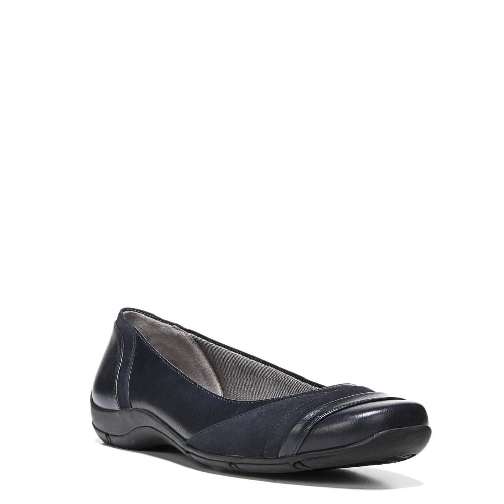 LifeStride Women's Dig Navy Ballet Flat - Wide Width Available