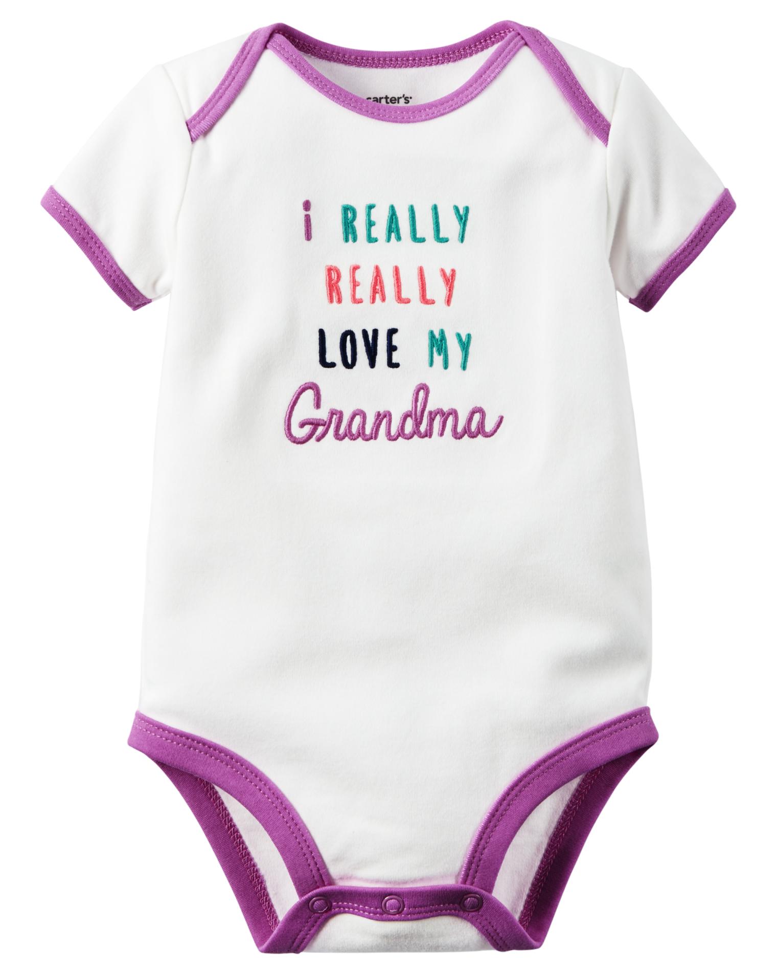 Carter's Newborn & Infant Girls' Graphic Bodysuit - Grandma