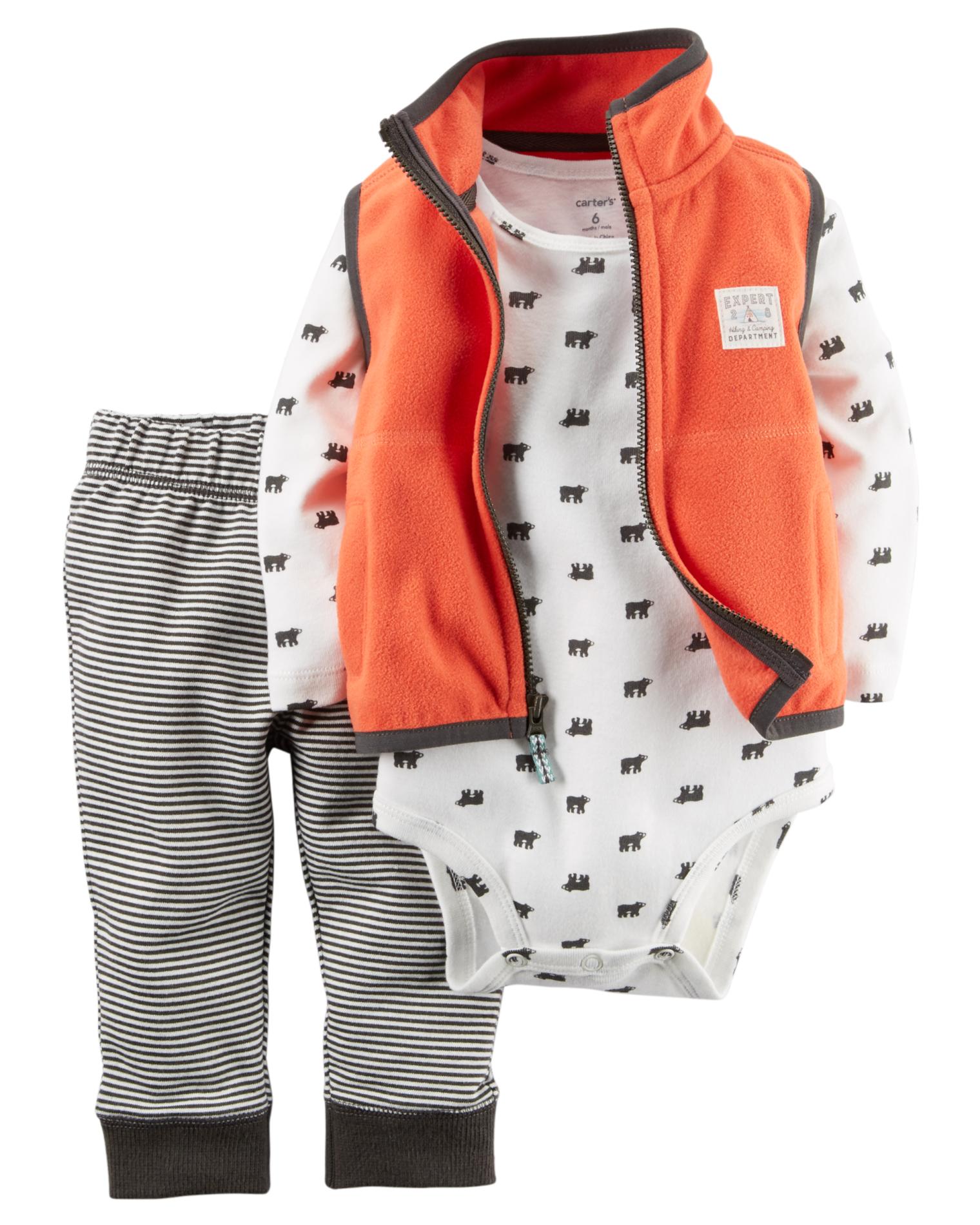 Carter's Newborn & Infant Boys' Vest, Bodysuit & Pants - Moose