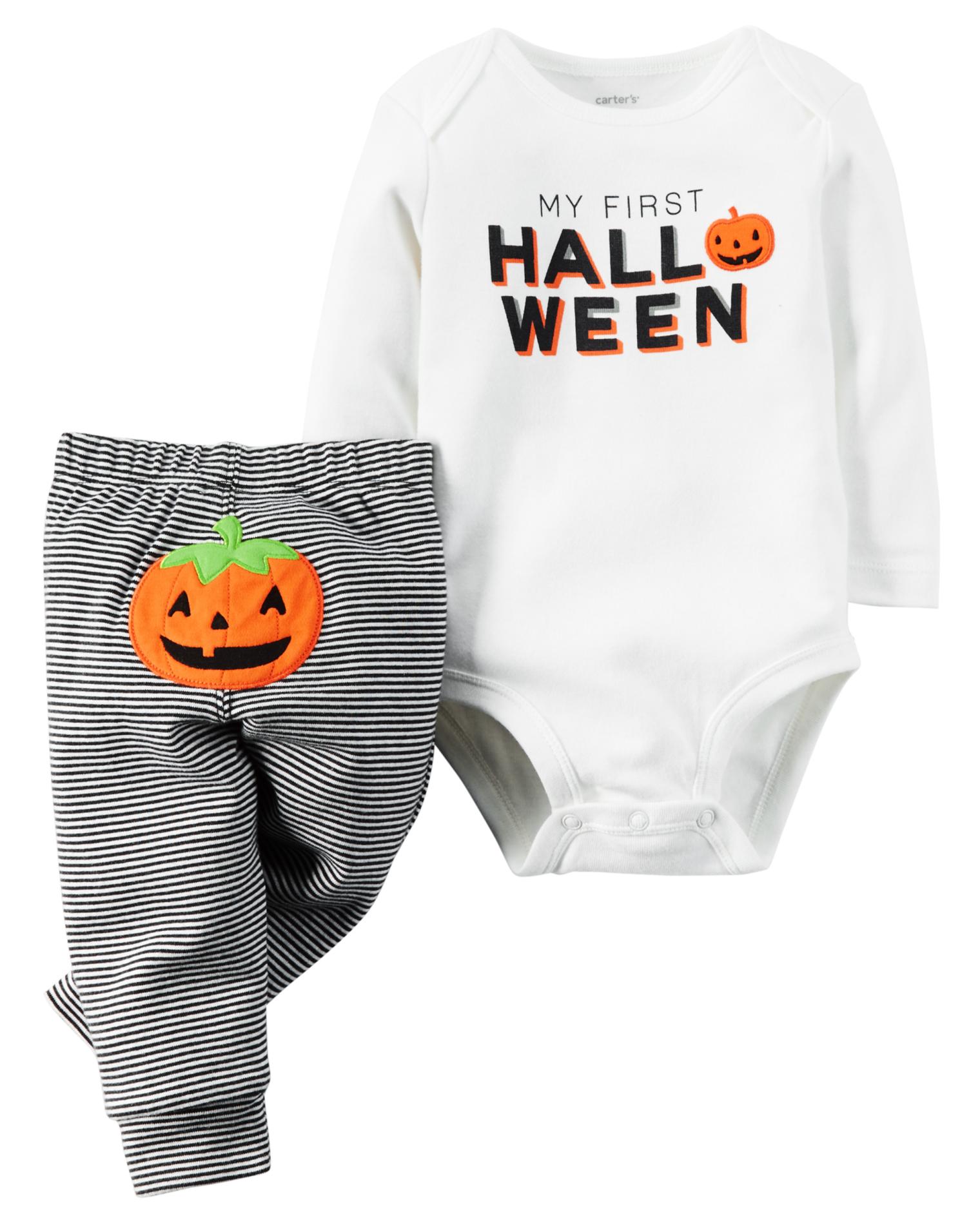 Carter's Newborn & Infants' Halloween Bodysuit & Pants - Striped
